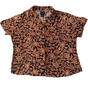 Vintage 90s Solutions Original Camp Shirt – Size 3X Brown Solutions Unlimited